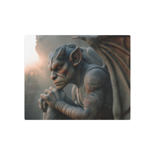 Gothic Gargoyle Metal Wall Art inspired by Aaron Griffin’s Style - Metal Wall Art Print