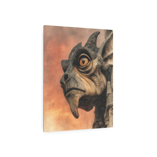 Picasso Inspired Gargoyle Metal Wall Art: Dark Gothic Inspiration - Metal Wall Art Print