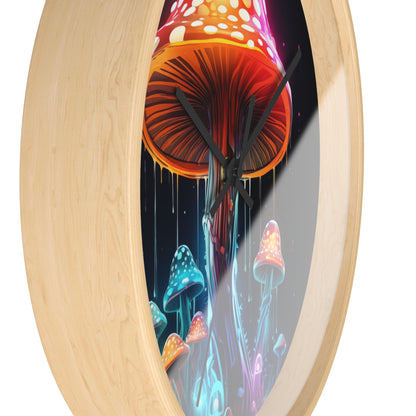 Neon Mushroom Wall Clock Incredible Vibrant Design and Colors, Awesome  Clock for any Dorm Room, College Gift, Neon Decor, Unique Clock