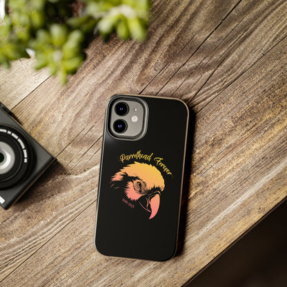 Jimmy Buffett Tribute iPhone Case - Parrot with Teardrop for Parrotheads gift Jimmy Buffett tribute rip margaritaville phone case