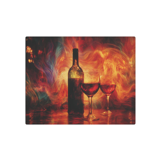 Willem De Kooning-Inspired Wall Art - Abstract Wine Bottle Metal Print - Metal Wall Art Print