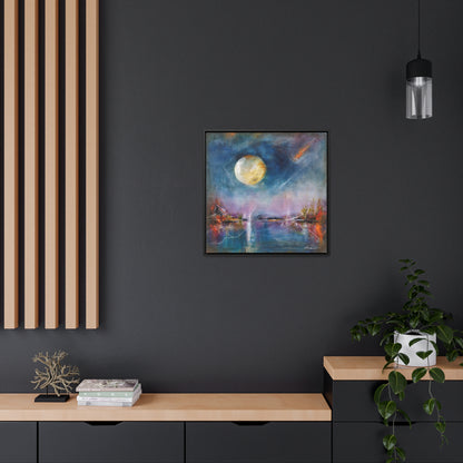 Celestial Feast by Asia Popinska, Celestial Art Painting Reprint on Floating Gallery Canvas