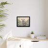 Adorn Your Space with Sheep Art - Matte Canvas in Black 16" x 12" Frame