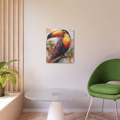 Vibrant Toucan Graffiti Art Metal Wall Sign - Pop Art Bird Decor