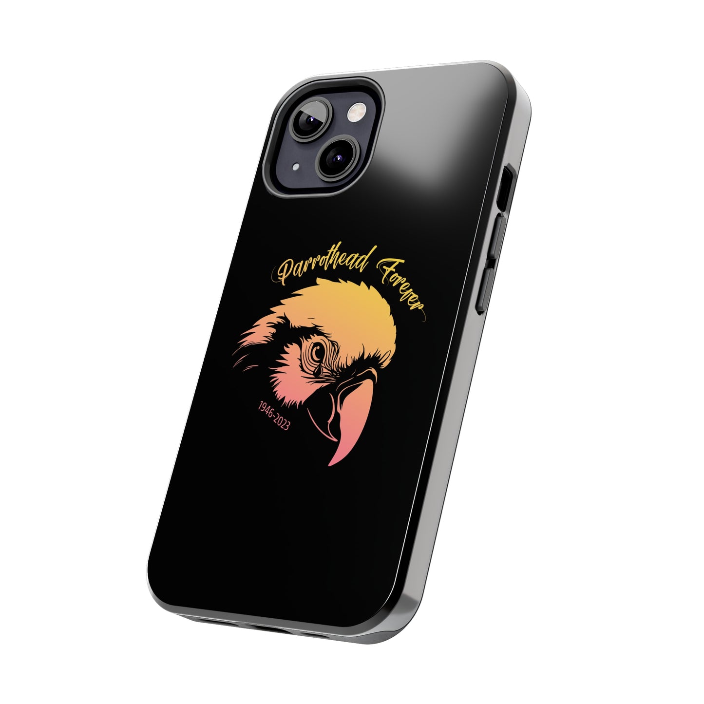 Jimmy Buffett Tribute iPhone Case - Parrot with Teardrop for Parrotheads gift Jimmy Buffett tribute rip margaritaville phone case