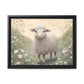 Adorn Your Space with Sheep Art - Matte Canvas in Black 16" x 12" Frame