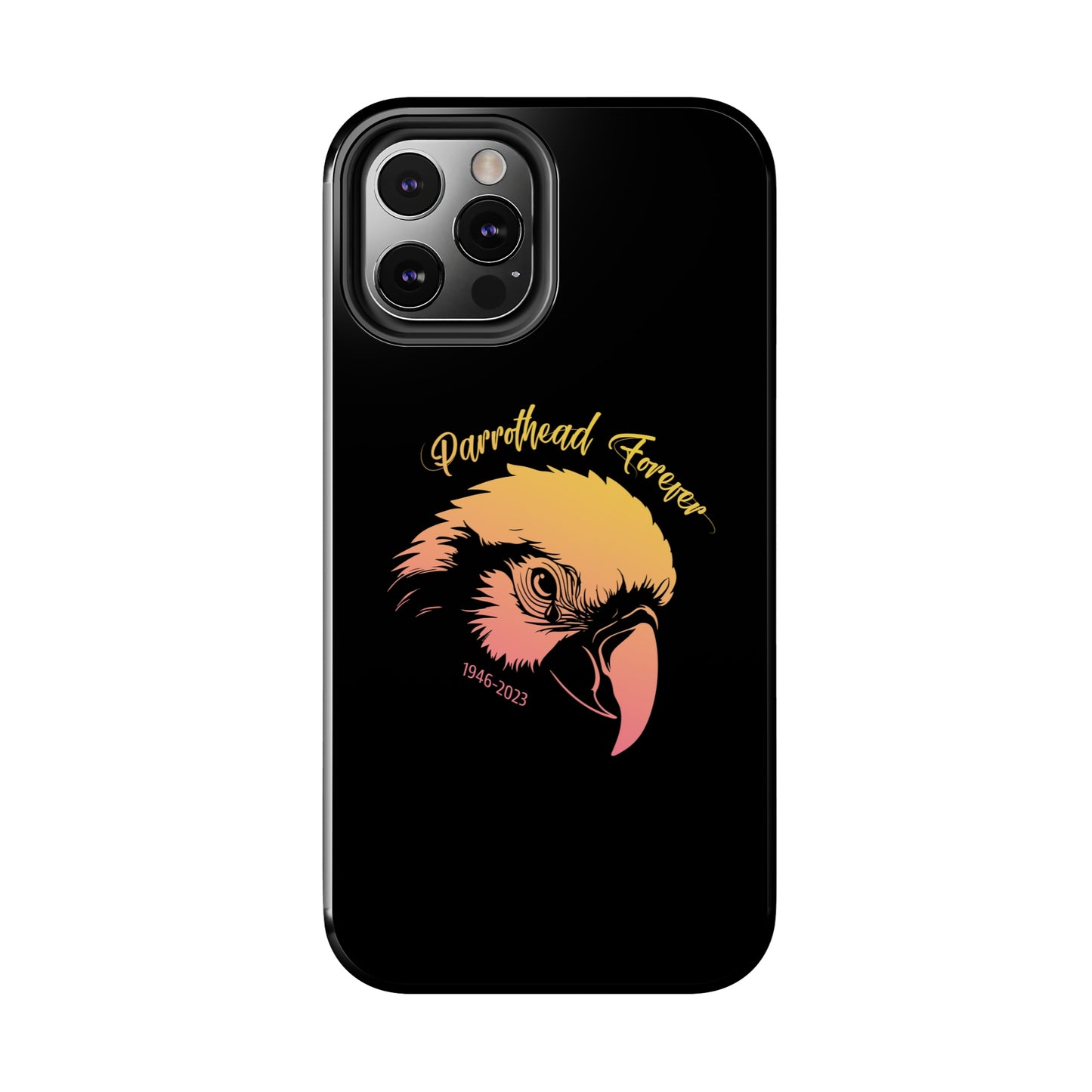 Jimmy Buffett Tribute iPhone Case - Parrot with Teardrop for Parrotheads gift Jimmy Buffett tribute rip margaritaville phone case