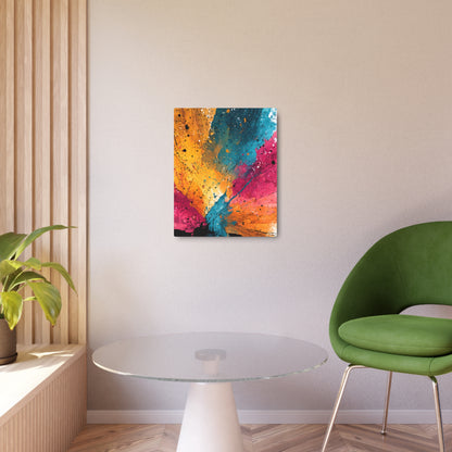Dynamic Colorful Speckled Abstract Metal Wall Art Decor