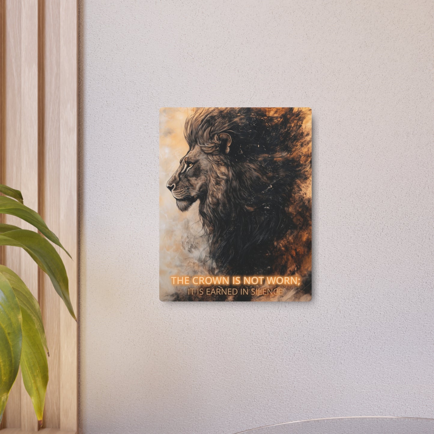 Majestic Lion Metal Wall Art - Inspirational Quote | Custom Aluminum Sign