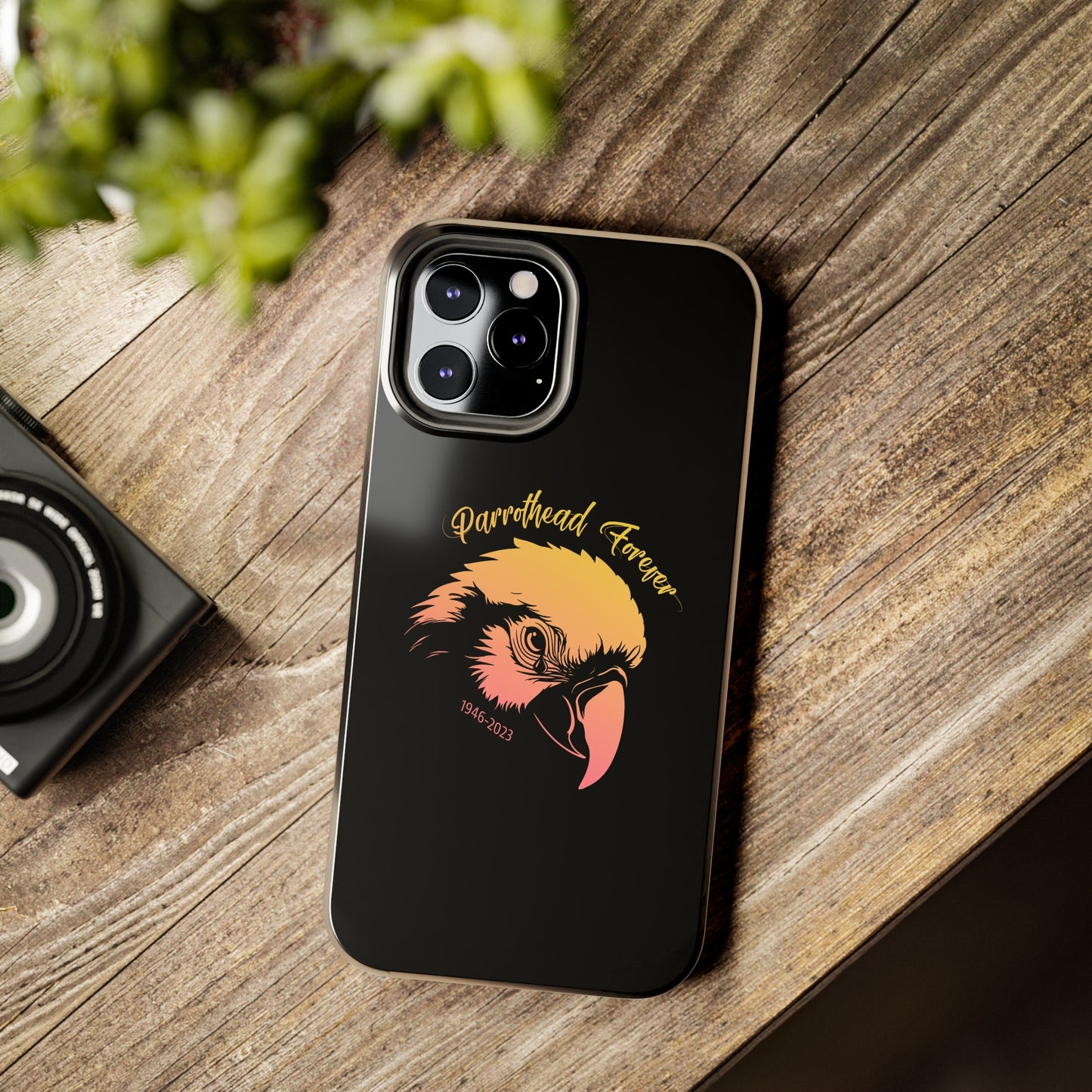 Jimmy Buffett Tribute iPhone Case - Parrot with Teardrop for Parrotheads gift Jimmy Buffett tribute rip margaritaville phone case