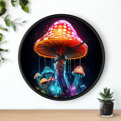 Neon Mushroom Wall Clock Incredible Vibrant Design and Colors, Awesome  Clock for any Dorm Room, College Gift, Neon Decor, Unique Clock
