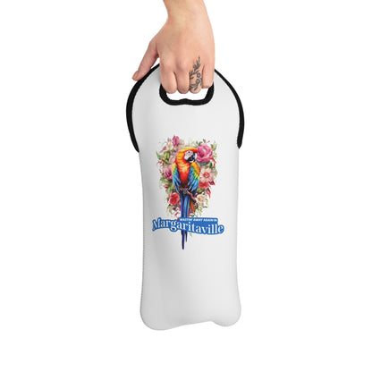 Wasting Away in Margaritaville Wine Tote Bag | Wine Bottle Bag, Bridesmaid Gifts, Bridal Party Favors, Neoprene Wine Tote, Housewarming Gift