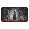 Lonely Witch Desk Mat - Incredible 12x22in Halloween Pumpkins Backdrop