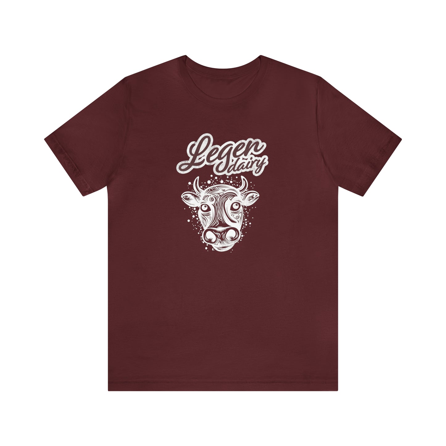 Legen Dairy Pun T-Shirt with Epic Cow Face - Multiple Colors Unisex Jersey Short Sleeve