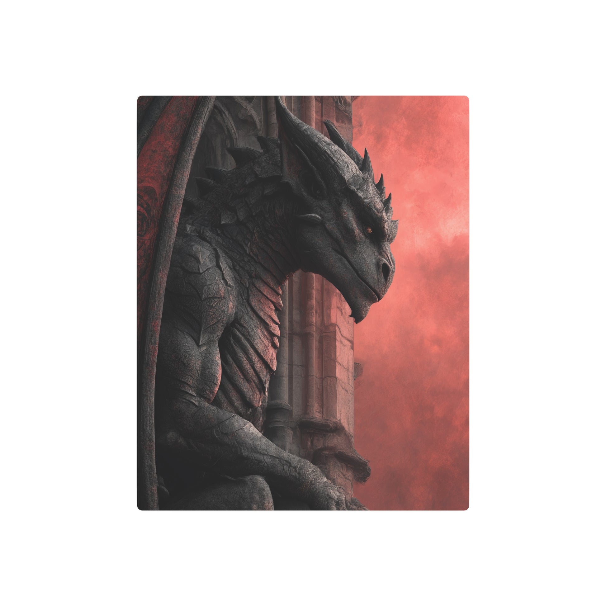 Aaron Griffin Inspired Gothic Gargoyle Metal Wall Art - Metal Wall Art Print