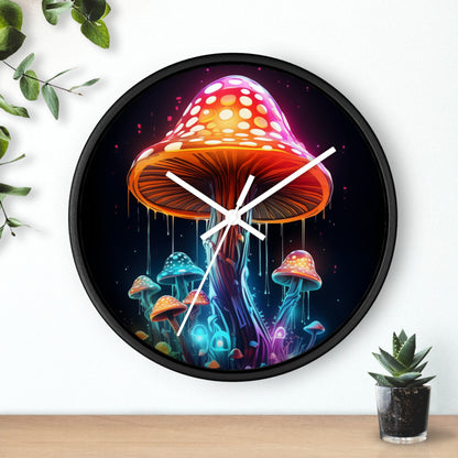 Neon Mushroom Wall Clock Incredible Vibrant Design and Colors, Awesome  Clock for any Dorm Room, College Gift, Neon Decor, Unique Clock