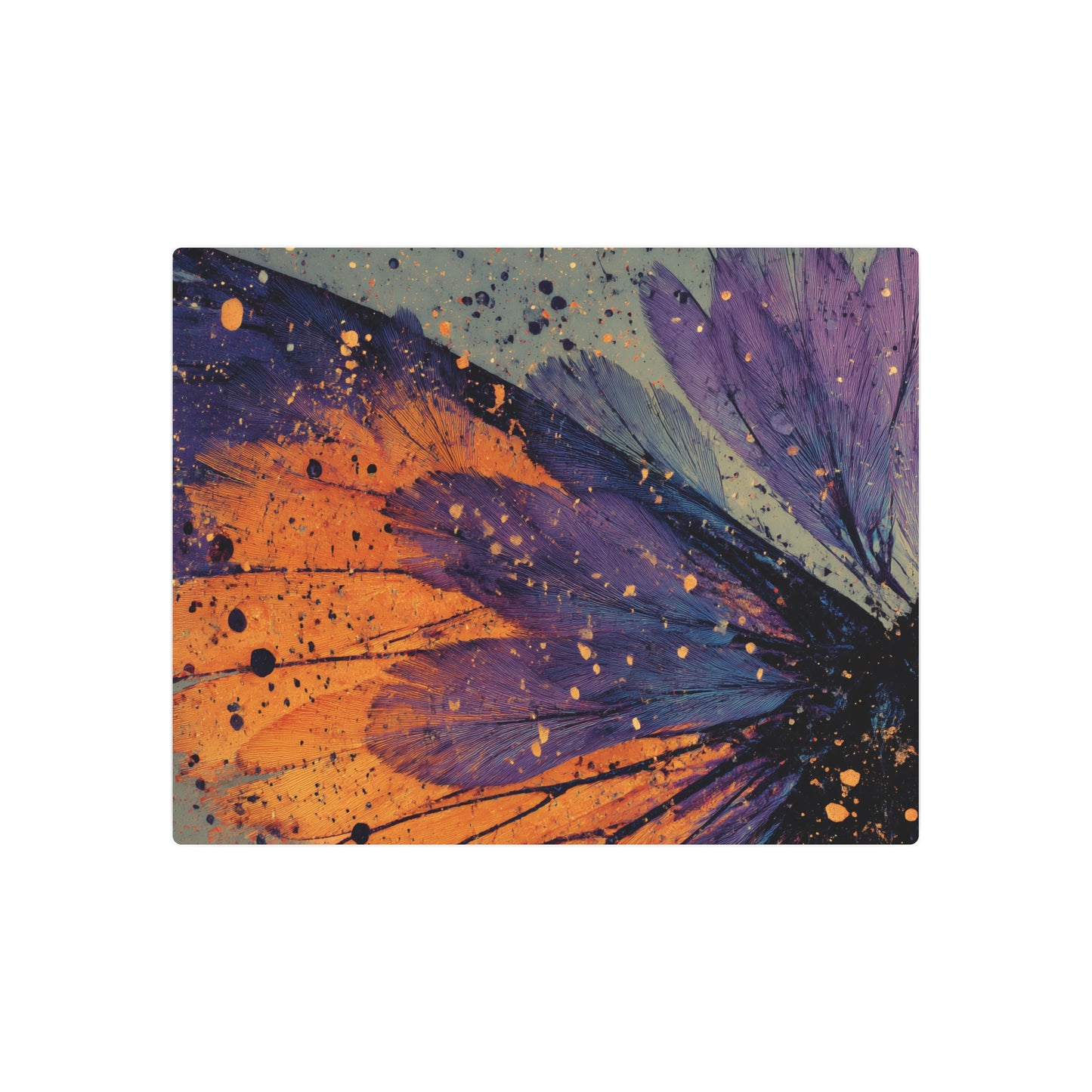 Vibrant Abstract Butterfly Metal Wall Art in Malevich Style – Dazzling - Metal Wall Art Print