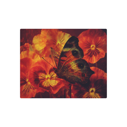 Butterfly Bliss: Vibrant Worm's Eye View Metal Wall Art Print - Metal Wall Art Print