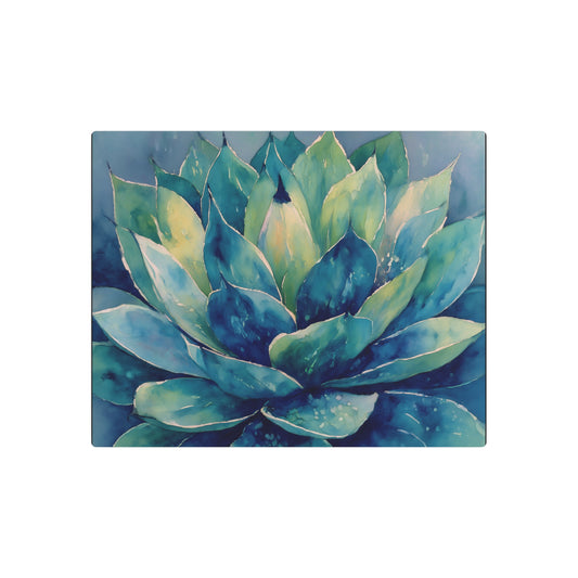 Georgia O'Keeffe Inspired Metal Wall Art, Agave Watercolor Painting - Metal Wall Art Print