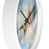 Abstract Bird Clock "Warble" Vibrant Design and Colors, Clock for office, Bedroom Wall Art, Room, College Gift, Wall Decor, Unique Clocks