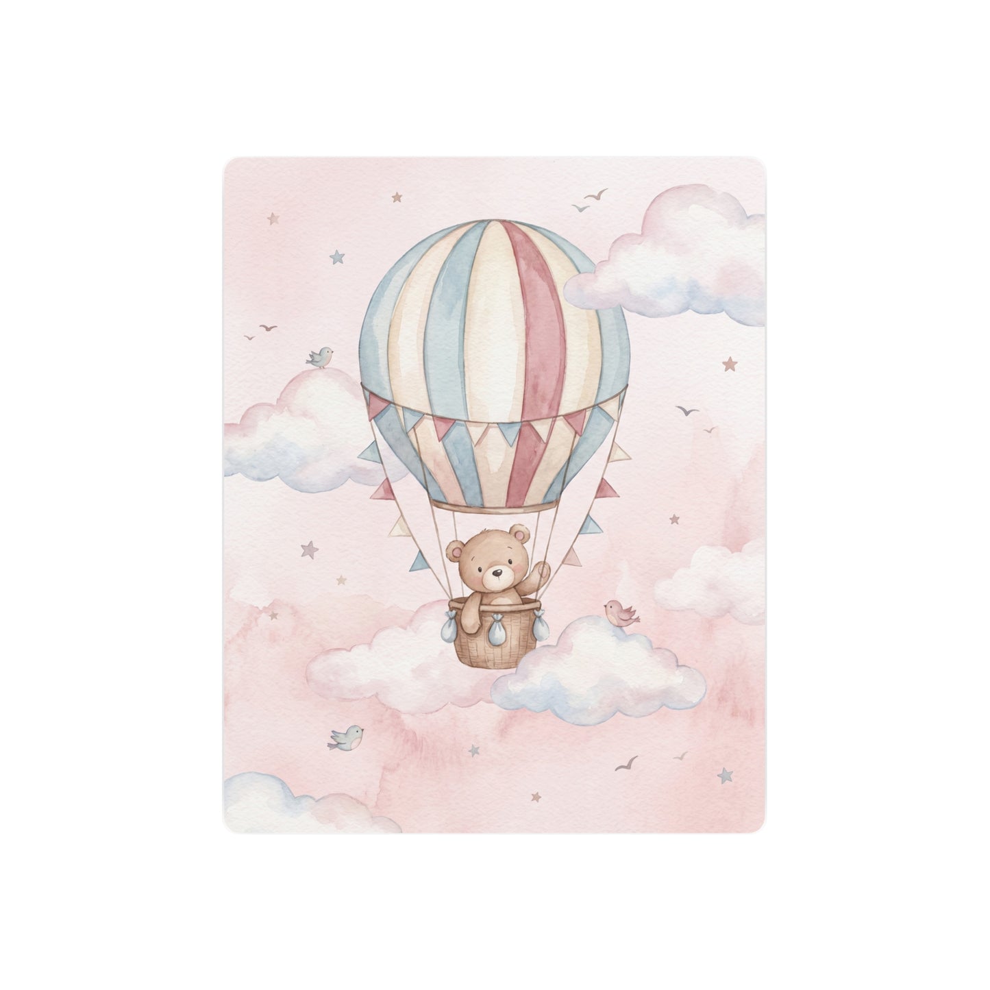 Teddy Bear Hot Air Balloon Nursery Wall Art