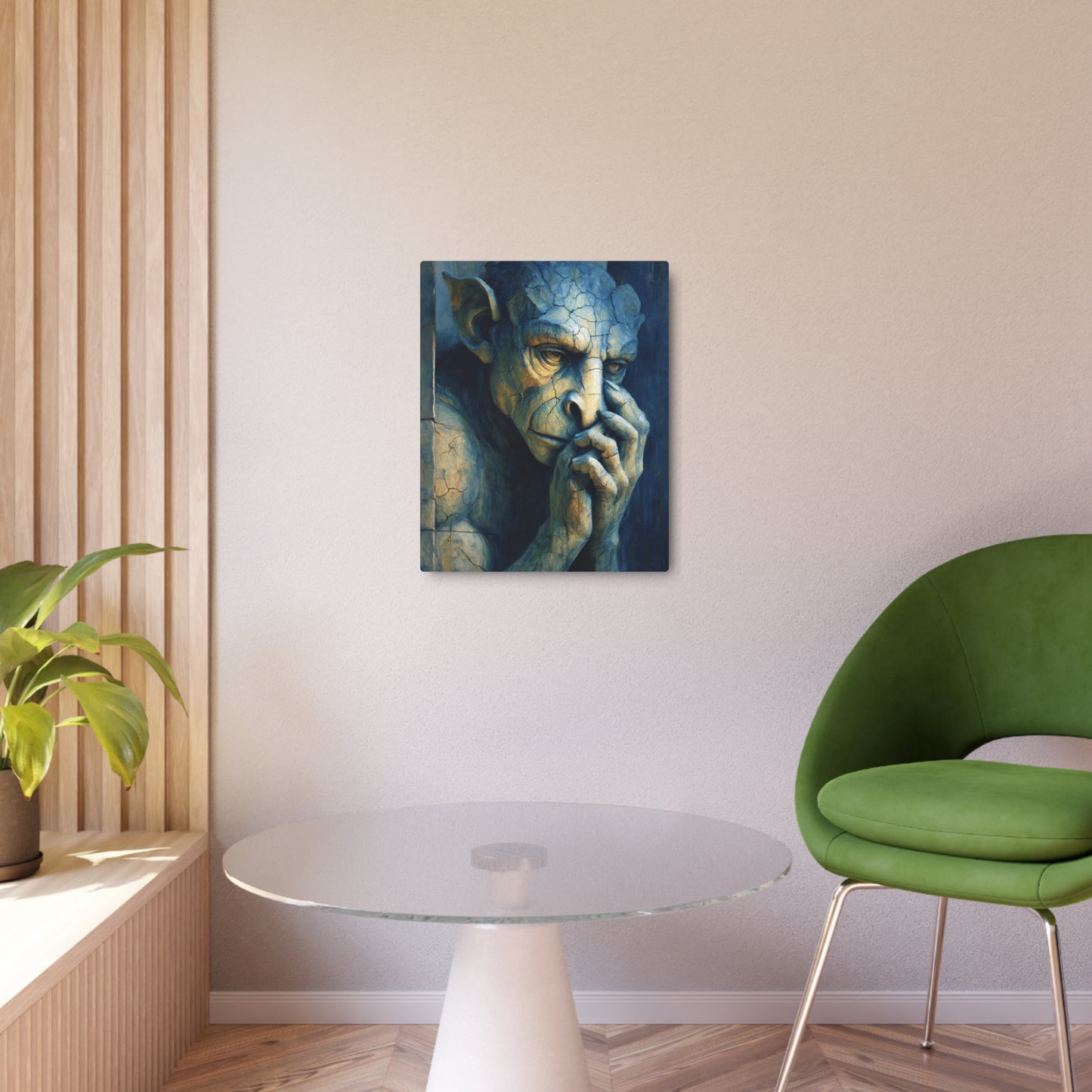 Salvador Dali Inspired Gothic Gargoyle Metal Wall Art Print