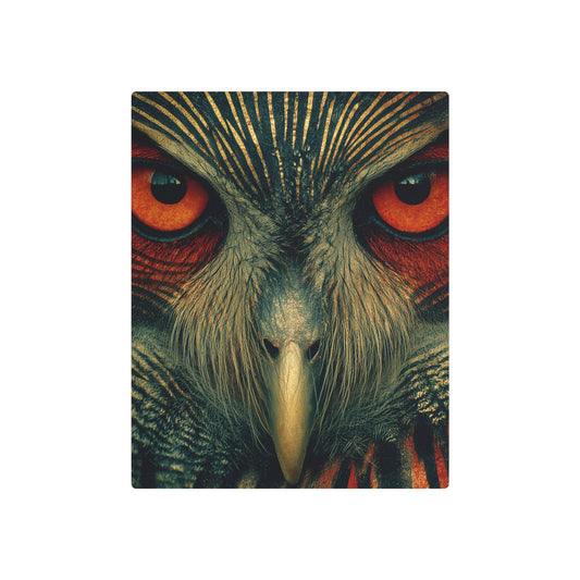 Kazimir Malevich Inspired Owl Metal Wall Art Sign - Abstract Wildlife