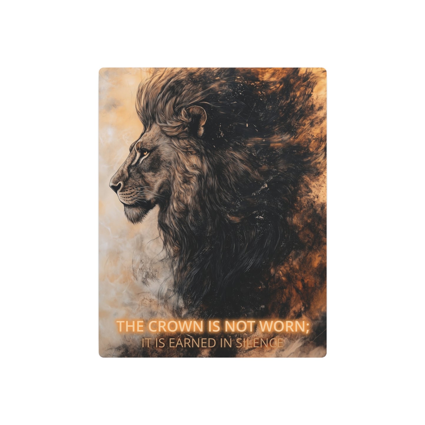 Majestic Lion Metal Wall Art - Inspirational Quote | Custom Aluminum Sign