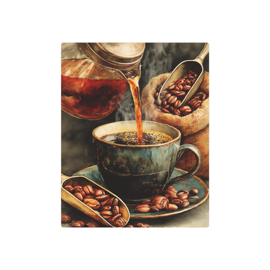 Albrecht Durer Inspired Metal Wall Art - Coffee Theme Watercolor Print
