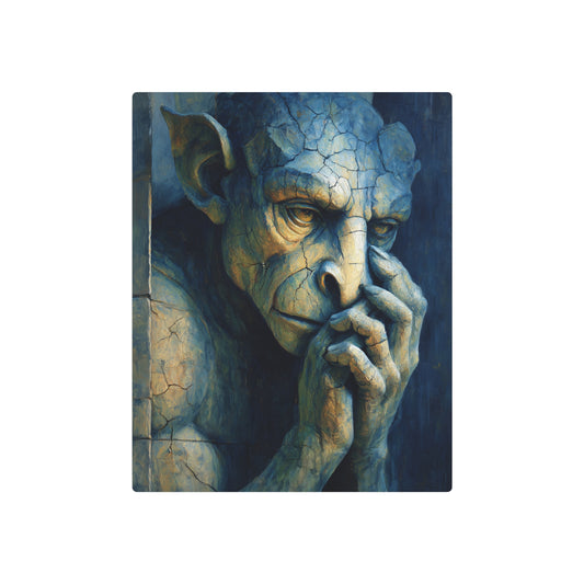 Salvador Dali Inspired Gothic Gargoyle Metal Wall Art Print - Metal Wall Art Print