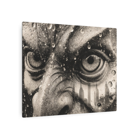 Gothic Gargoyle Print Eyes - Unique Pablo Picasso Style Metal Wall Art - Metal Wall Art Print