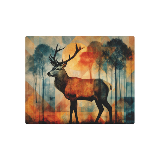 Modernist Stag Metal Wall Art – Malevich Style Wildlife Décor