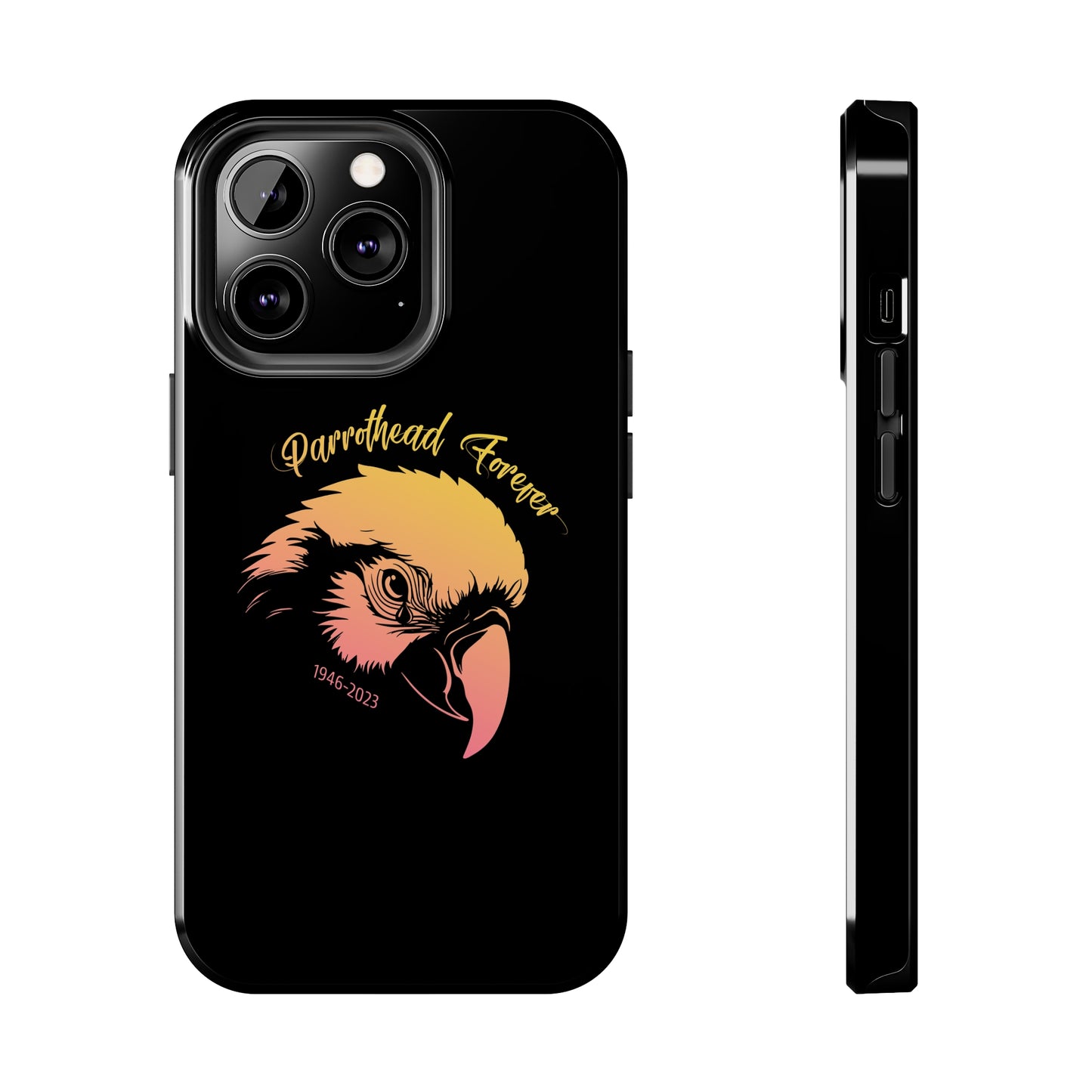 Jimmy Buffett Tribute iPhone Case - Parrot with Teardrop for Parrotheads gift Jimmy Buffett tribute rip margaritaville phone case