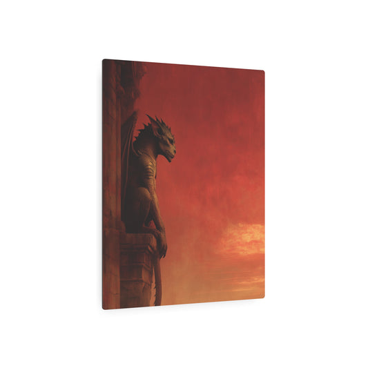 Gothic Gargoyle Metal Wall Art in Aaron Griffin Style - Metal Wall Art Print