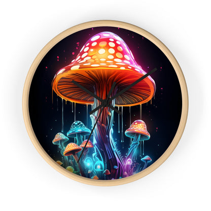 Neon Mushroom Wall Clock Incredible Vibrant Design and Colors, Awesome  Clock for any Dorm Room, College Gift, Neon Decor, Unique Clock