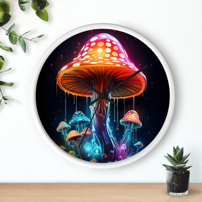 Neon Mushroom Wall Clock Incredible Vibrant Design and Colors, Awesome  Clock for any Dorm Room, College Gift, Neon Decor, Unique Clock