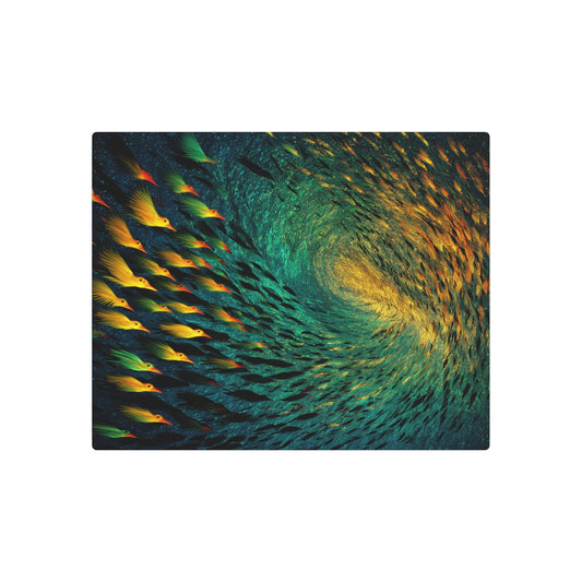 Kazimir Malevich Inspired Abstract Wildlife Metal Wall Art - Iridescent Colors