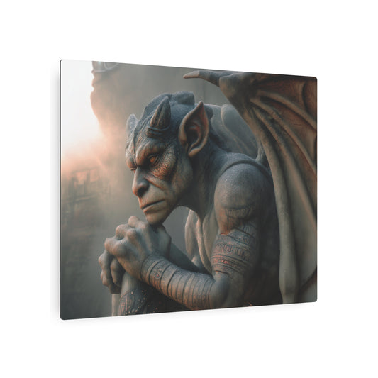 Gothic Gargoyle Metal Wall Art inspired by Aaron Griffin’s Style - Metal Wall Art Print