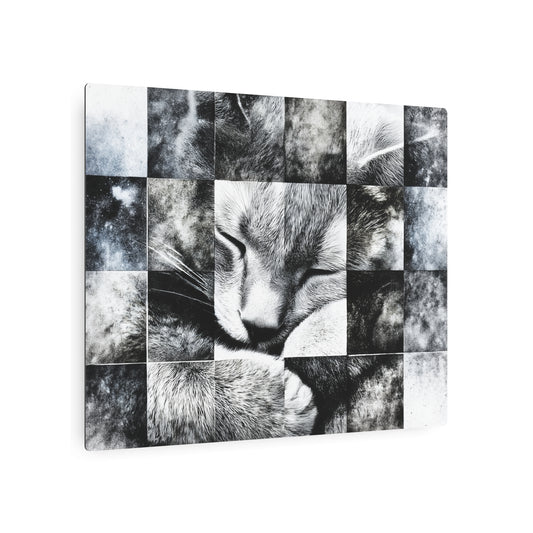 Abstract Metal Wall Art in Malevich Style - Pet-inspired Stormy Decor Piece