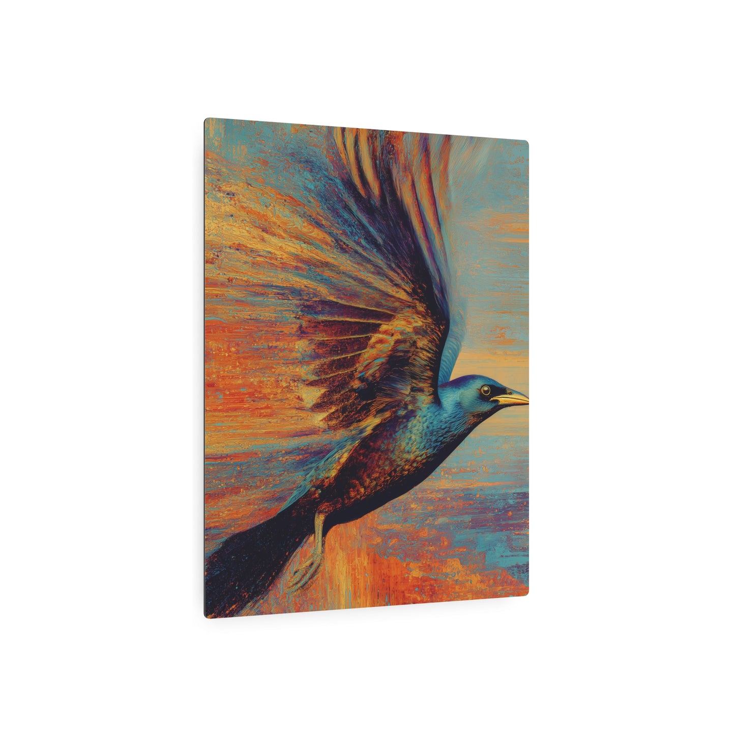 Joan Miró Style Abstract Bird Print Metal Wall Art - Stunning Avian Decor