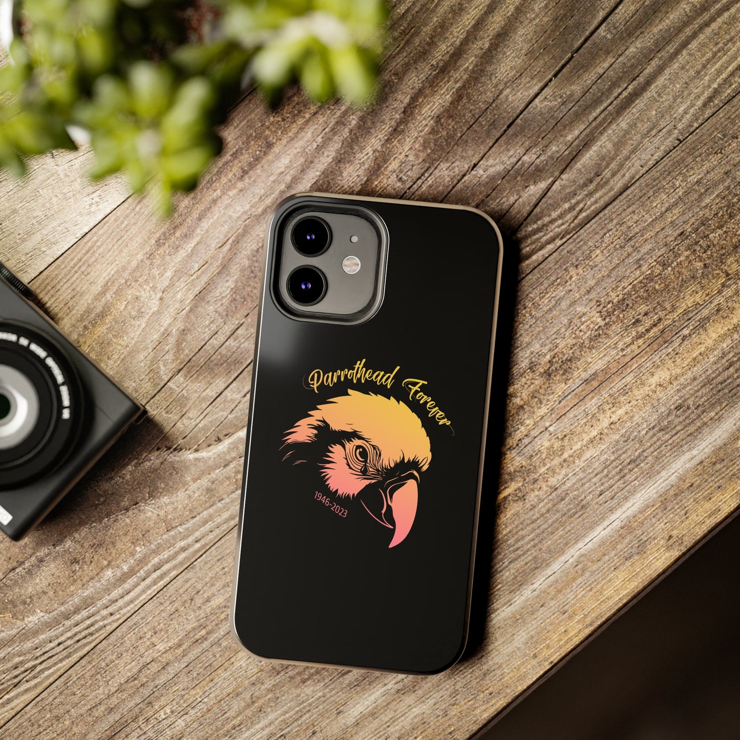 Jimmy Buffett Tribute iPhone Case - Parrot with Teardrop for Parrotheads gift Jimmy Buffett tribute rip margaritaville phone case