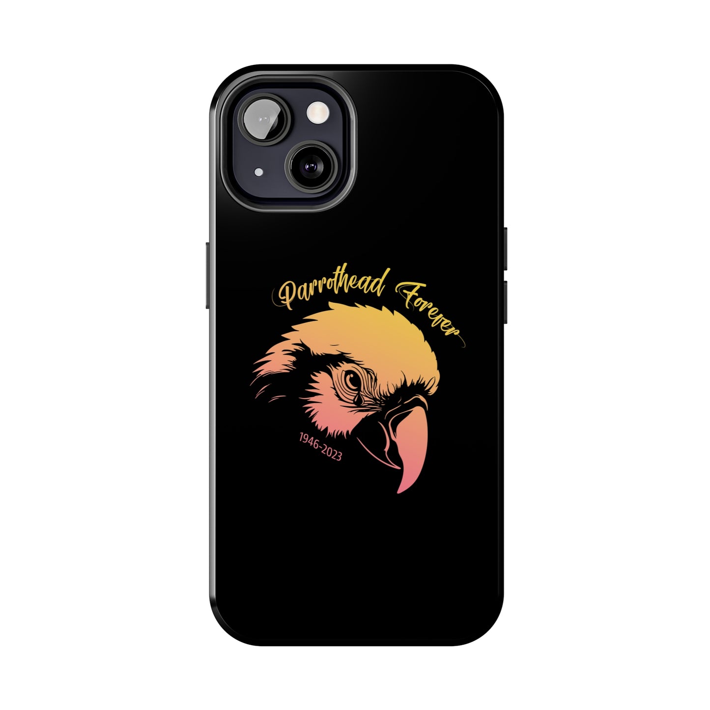 Jimmy Buffett Tribute iPhone Case - Parrot with Teardrop for Parrotheads gift Jimmy Buffett tribute rip margaritaville phone case