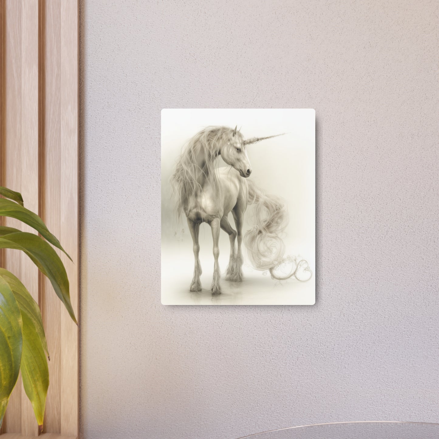 "Enchanting Unicorn Full-length Metal Wall Art Sign for Fantasy Decor"