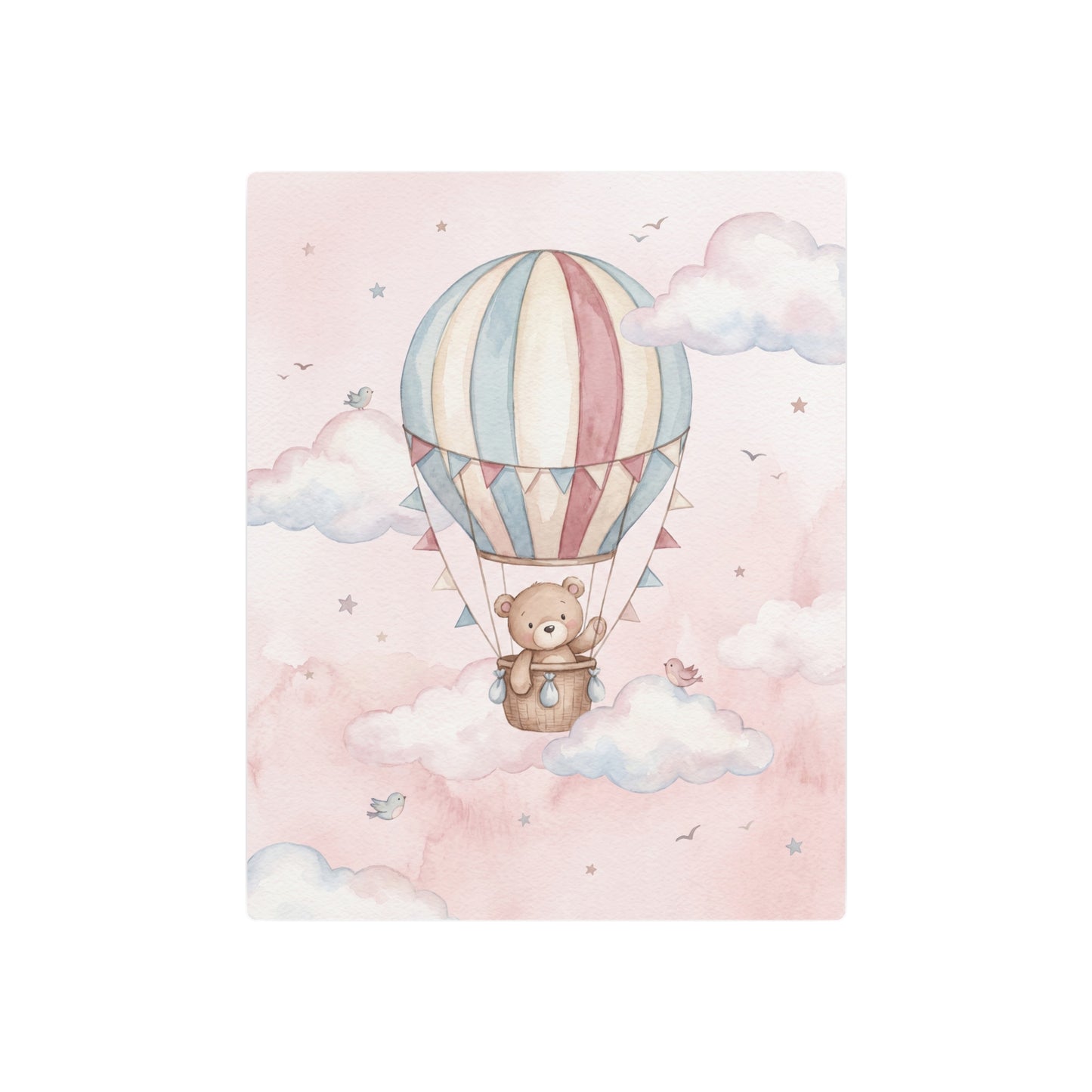 Teddy Bear Hot Air Balloon Nursery Wall Art