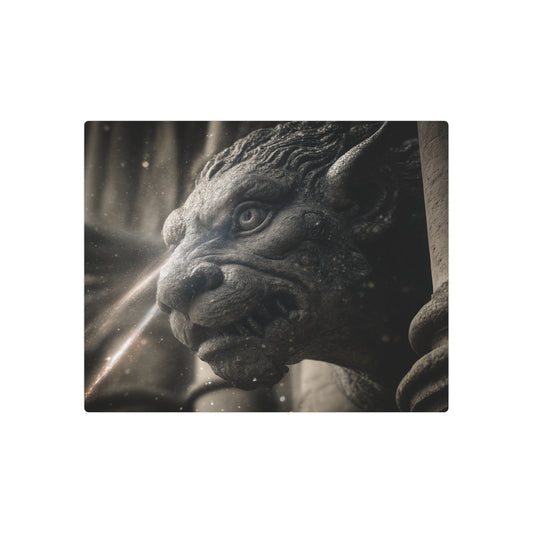 Picasso Style Metal Gargoyle Wall Art, Gothic Sketch Decor - Metal Wall Art Print