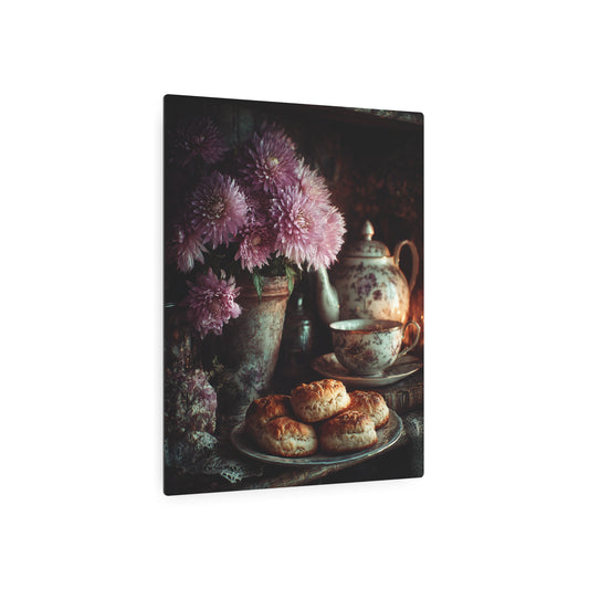 Rustic Still Life Photography Metal Wall Art- Ideal for Shelf Nook