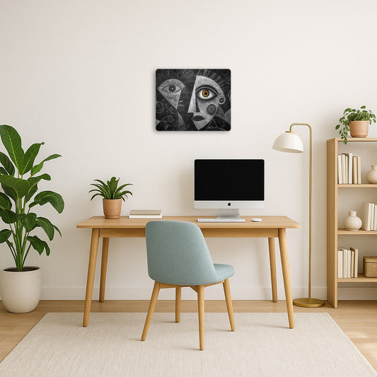 Abstract Hangman Print Picasso Style Metal Wall Art - An Inspired Classic