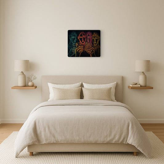 Exquisite Pablo Picasso Sketch Art Metal Wall Print for Game Nights