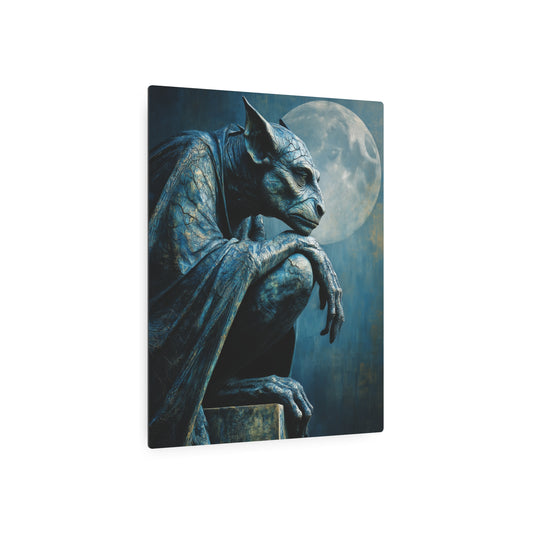 Salvador Dali Inspired Gothic Gargoyle Metal Wall Art Sign - Stunning Oil Painting Effect - Metal Wall Art Print
