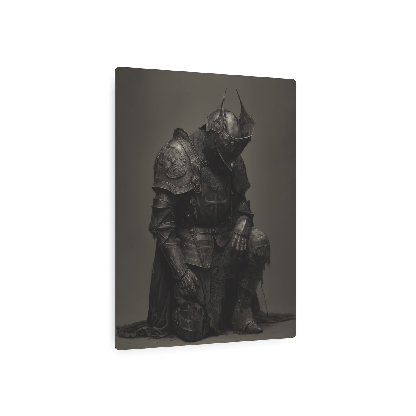 "Last Stand" Medieval Knight Metal Wall Art - Full Plate Armour Decor